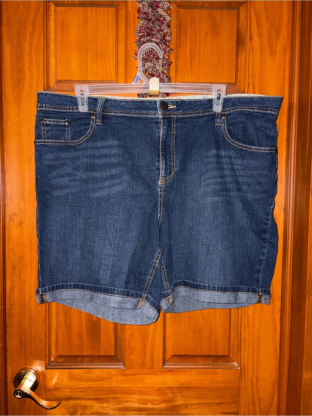 Fantasy Dress Barn women’s denim shorts SZ 20W Plus Floral Y2K Boho Jorts